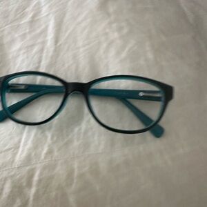 Teal and Black Cat Eye Glasses